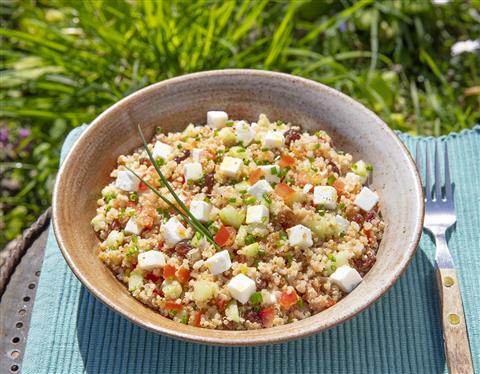 Taboulé au quinoa et légumes de saison