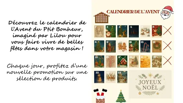 Calendrier de l'avent - Ptit Bionheur